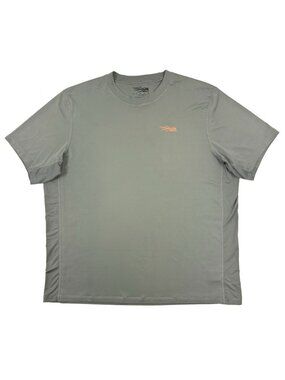 Sitka Mens Redline Performance Shirt Size 2XL Short Sleeve Green Hunting Base